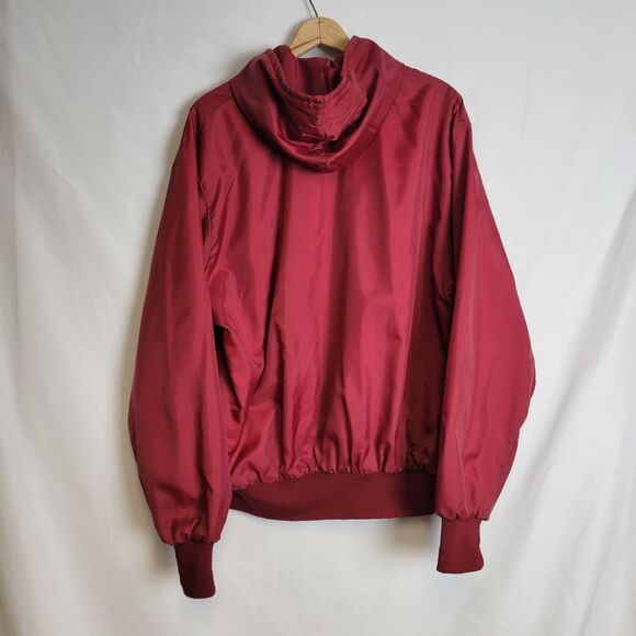Vintage Gem Sportswear Northeastern Jets 1/4 Zip Jacket Mens XL Maroon Red USA - Picture 3 of 9